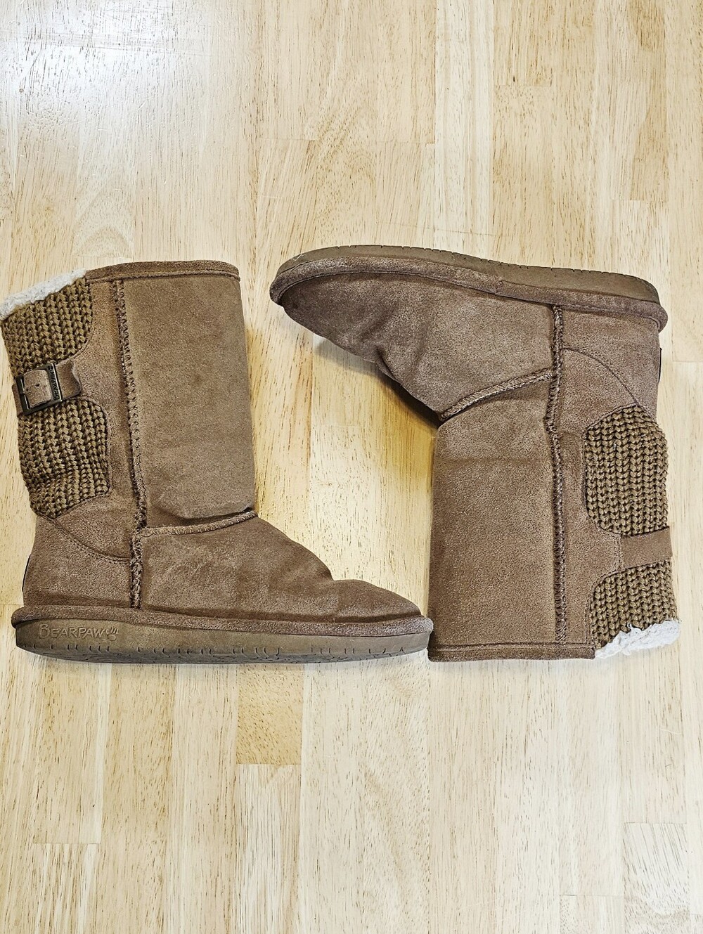 Bearpaw Tan Midcalf Suede Boots